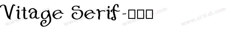 Vitage Serif字体转换